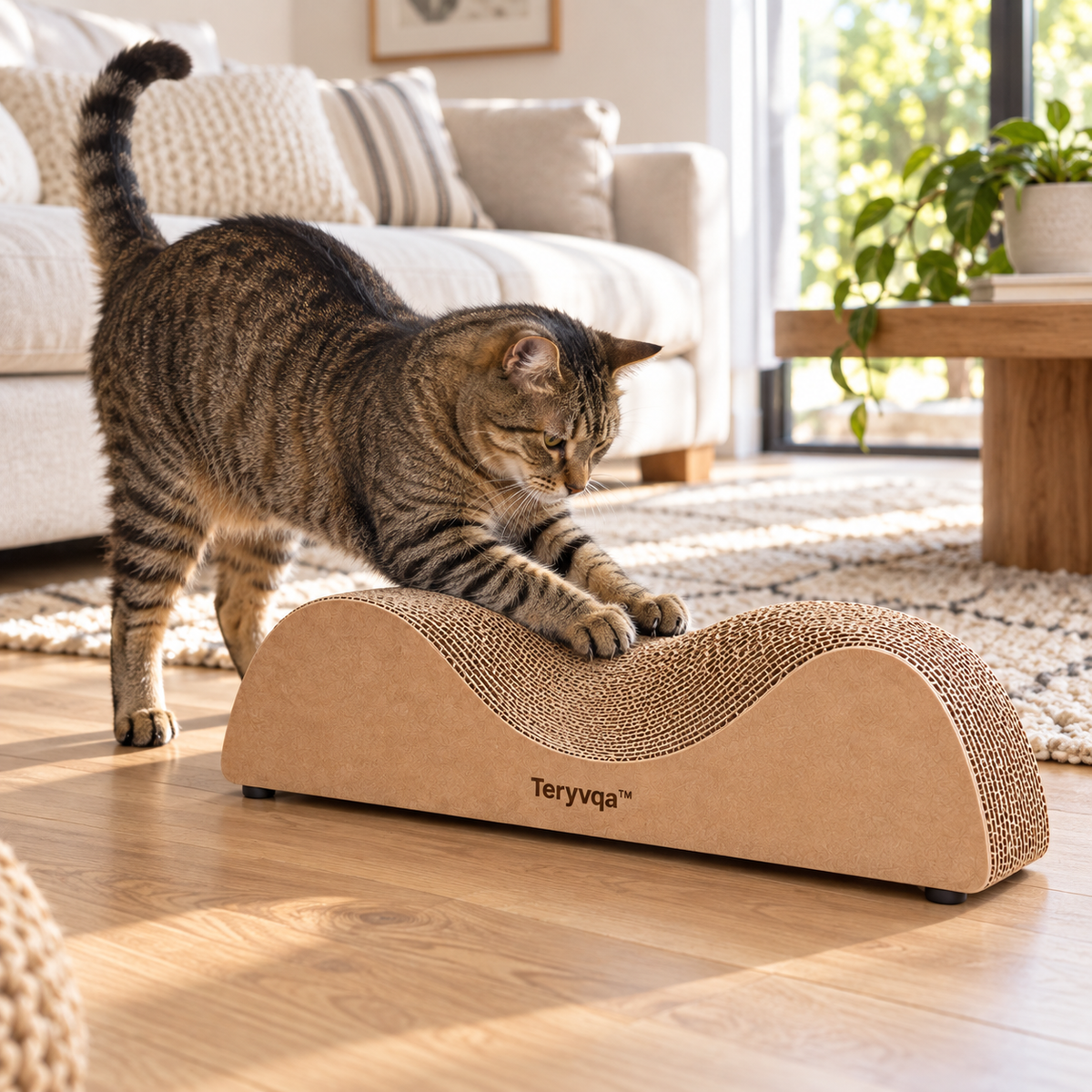 WaveNest Reversible Cat Scratcher | teryvq™