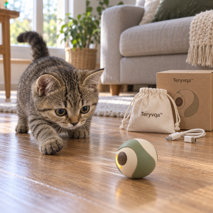 teryvq™ SwiftOrbit Smart Rolling Cat Ball