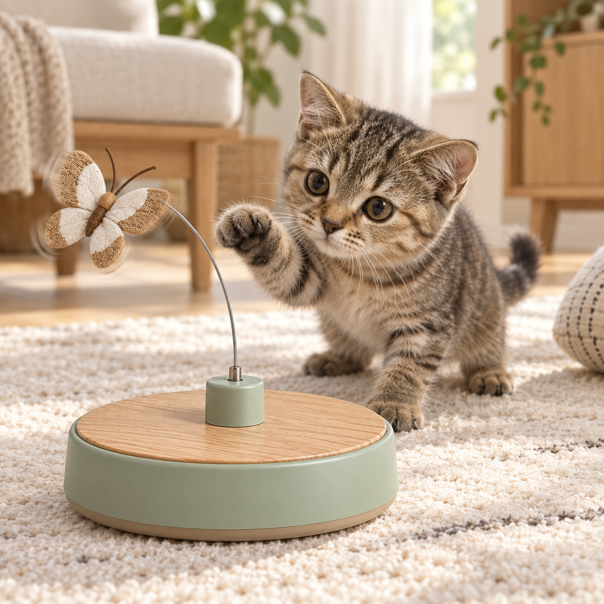 teryvq™ FlutterSpin Rotating Butterfly Cat Toy
