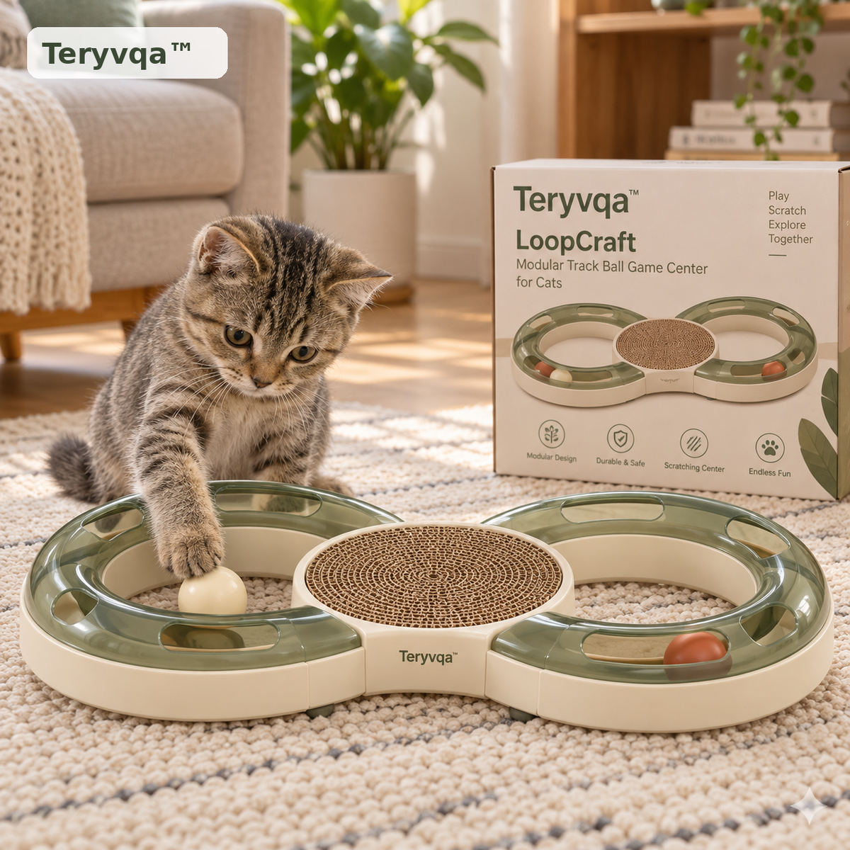 teryvq™ LoopCraft Modular Track Ball Game Center