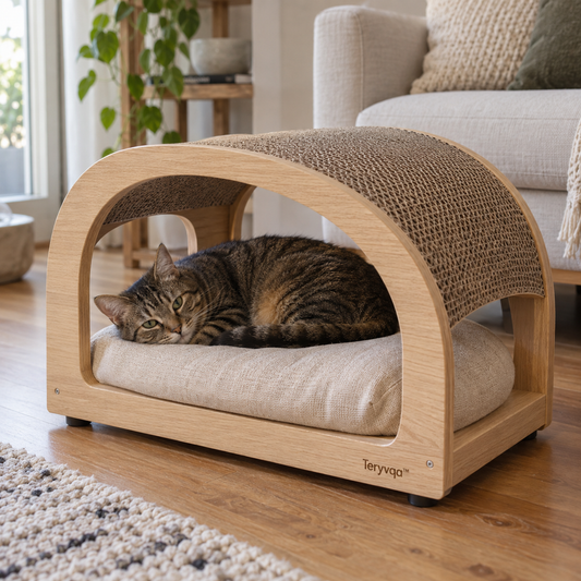 teryvq™ HavenArc Cat Scratch House & Resting Den
