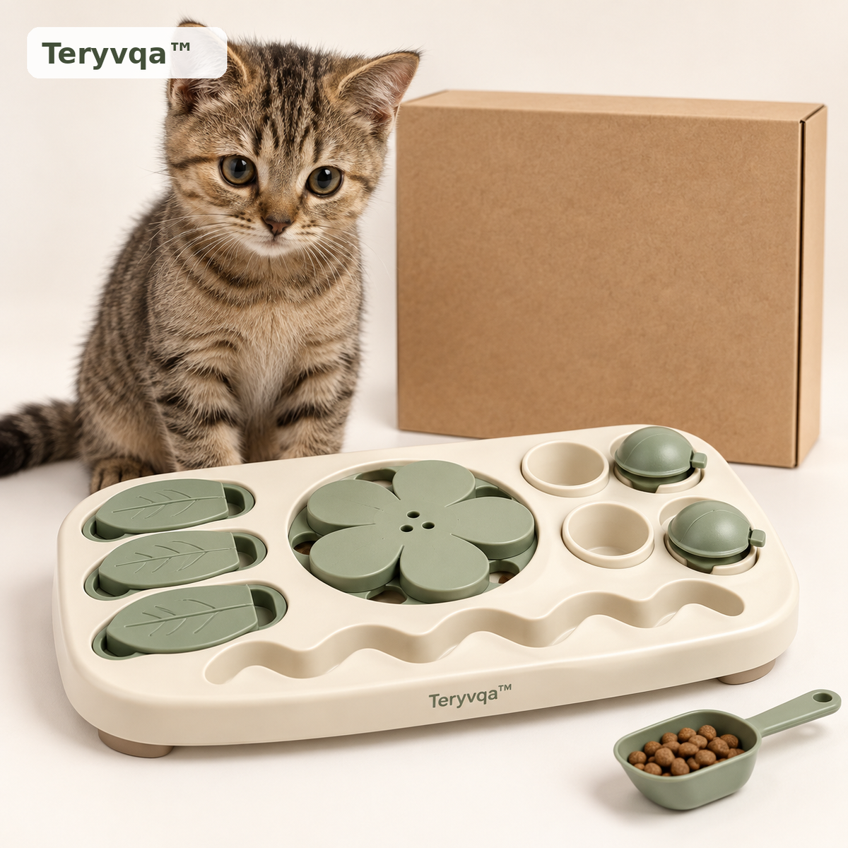 teryvq™ QuestBites Multi-Compartment Puzzle Feeder