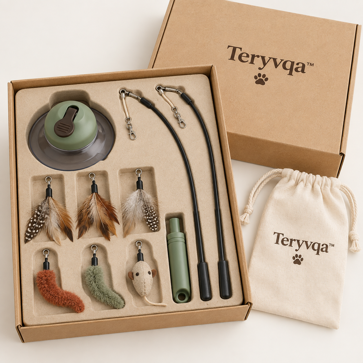 teryvq™ BouncePerch Suction Elastic Teaser Set