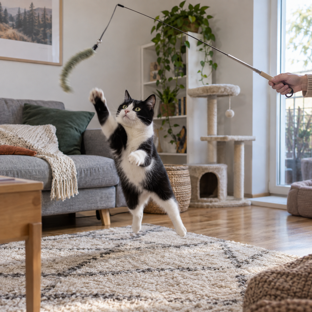 teryvq™ FeatherReach Telescopic Cat Wand Gift Set
