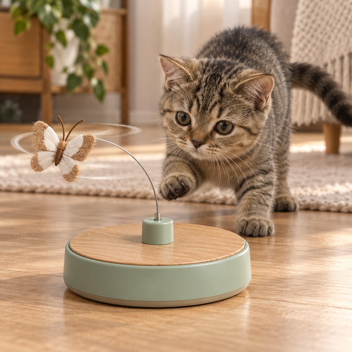 teryvq™ FlutterSpin Rotating Butterfly Cat Toy