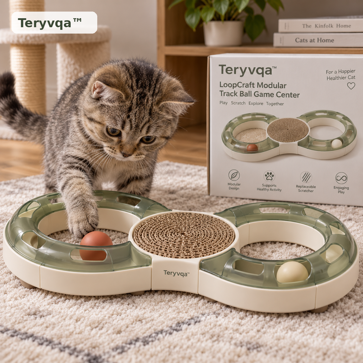 teryvq™ LoopCraft Modular Track Ball Game Center