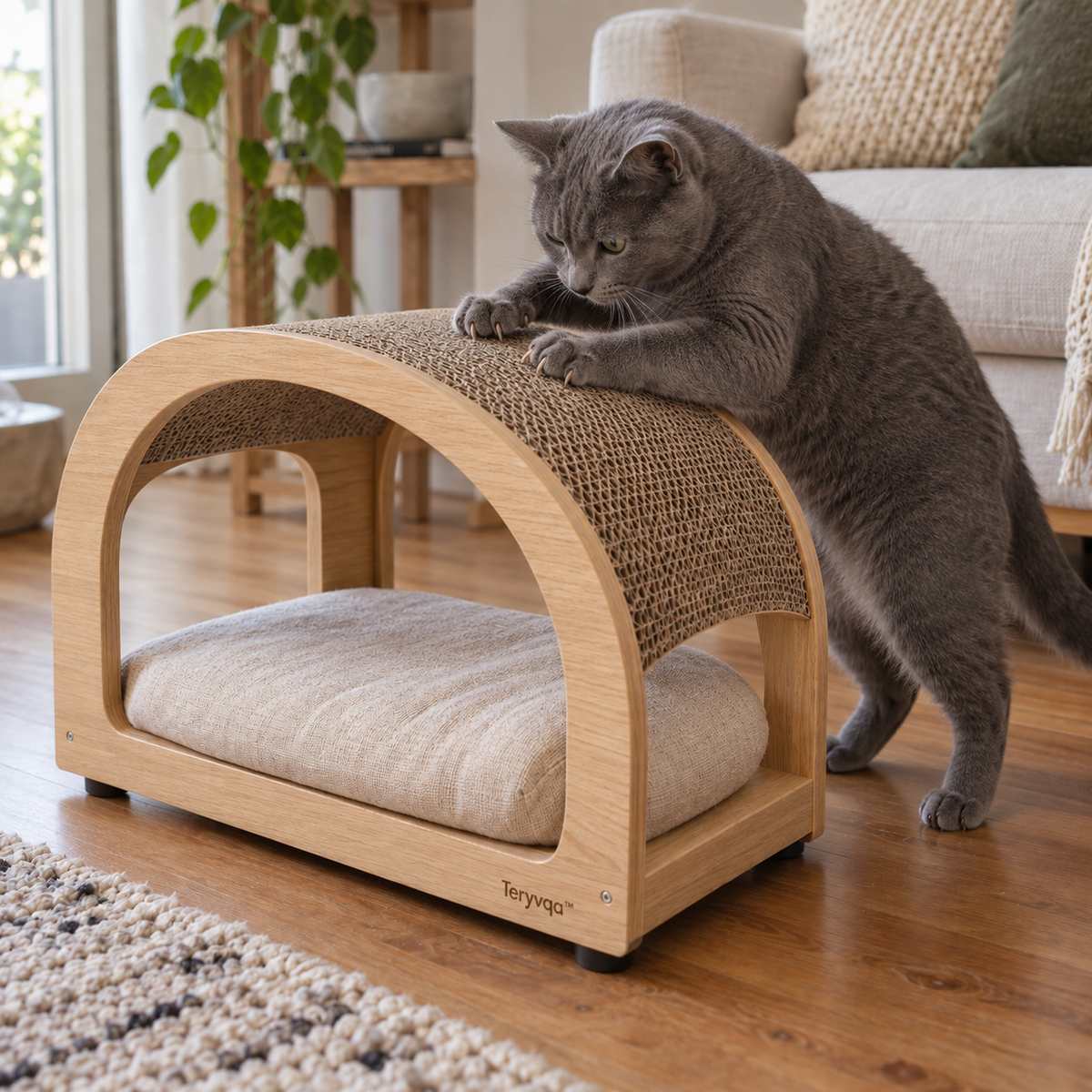 teryvq™ HavenArc Cat Scratch House & Resting Den