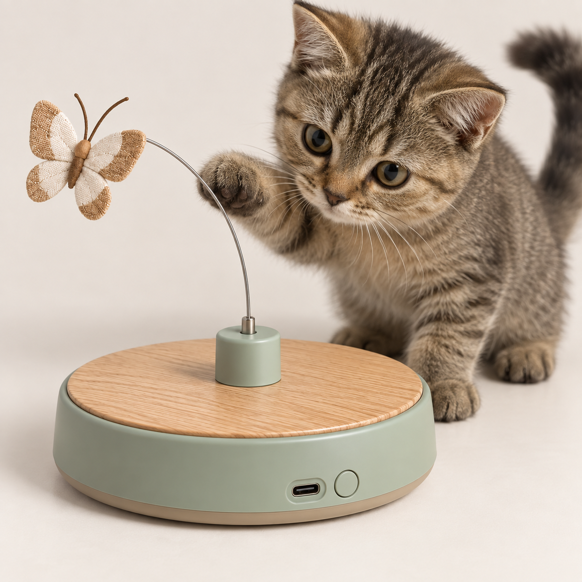teryvq™ FlutterSpin Rotating Butterfly Cat Toy