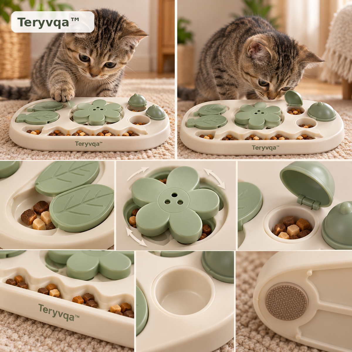 teryvq™ QuestBites Multi-Compartment Puzzle Feeder