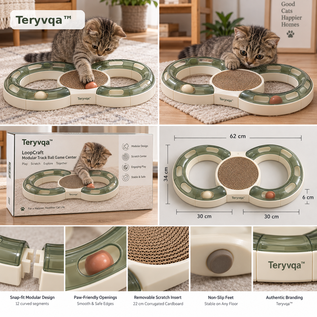 teryvq™ LoopCraft Modular Track Ball Game Center