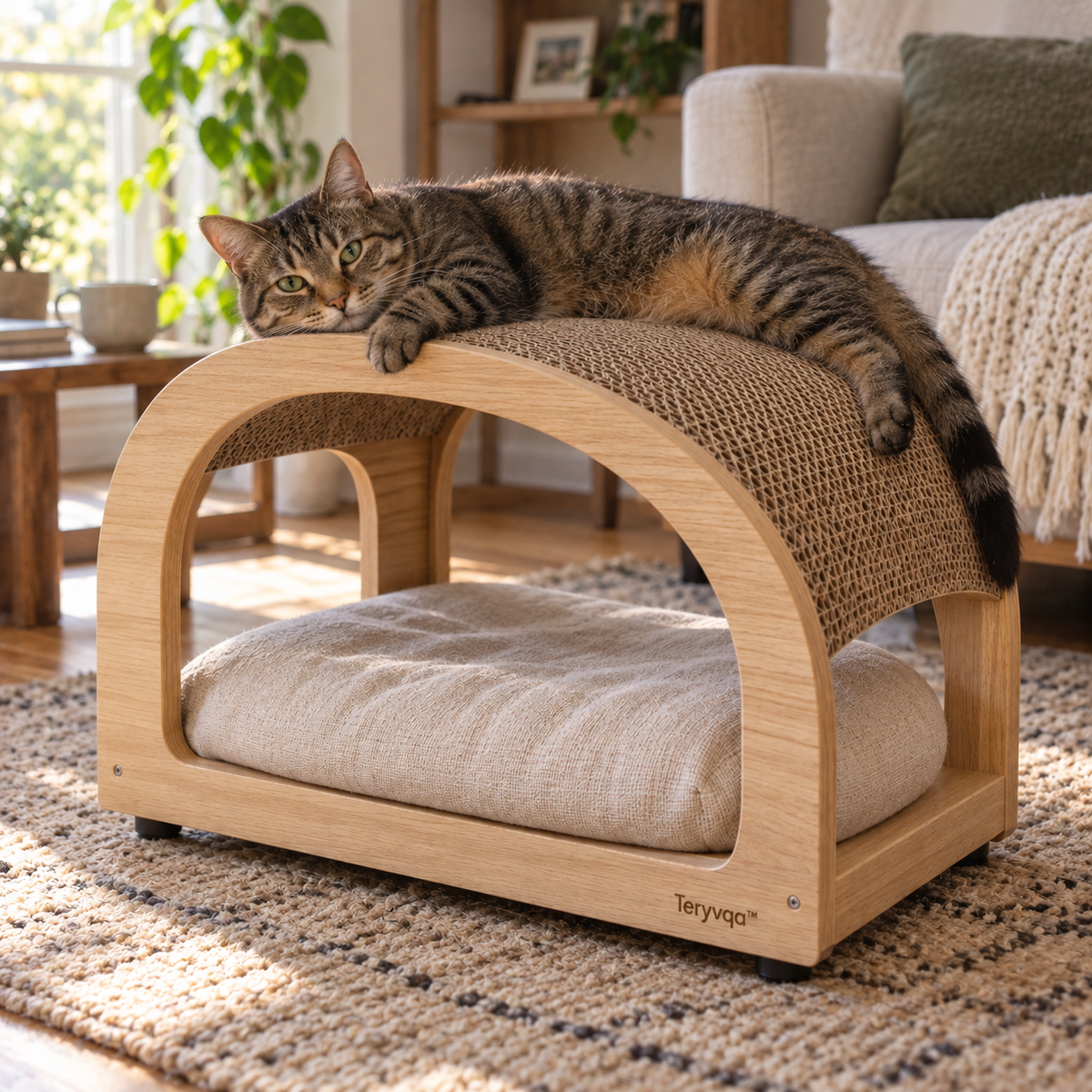 teryvq™ HavenArc Cat Scratch House & Resting Den