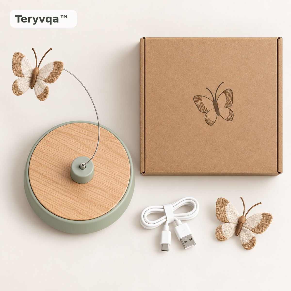 teryvq™ FlutterSpin Rotating Butterfly Cat Toy