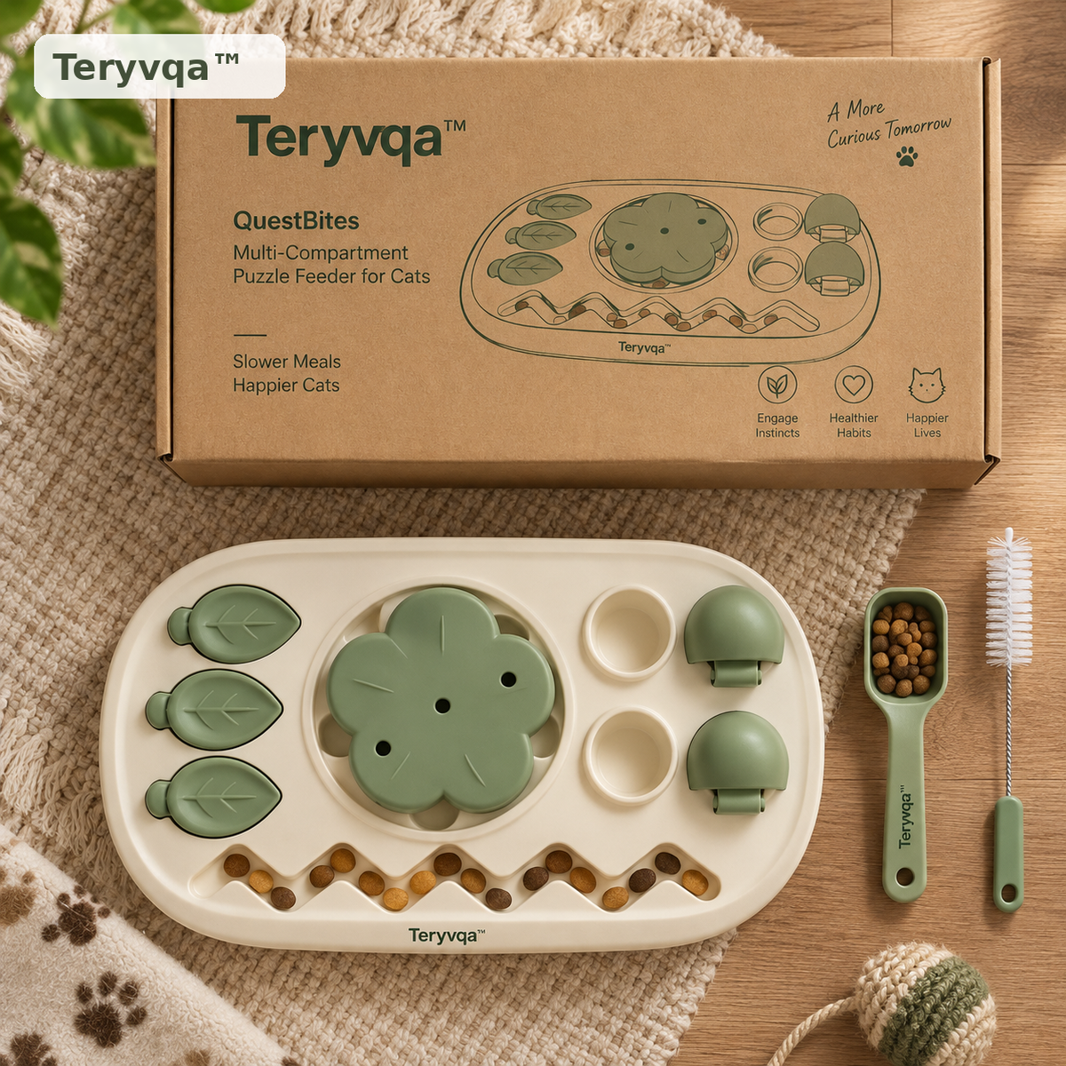 teryvq™ QuestBites Multi-Compartment Puzzle Feeder