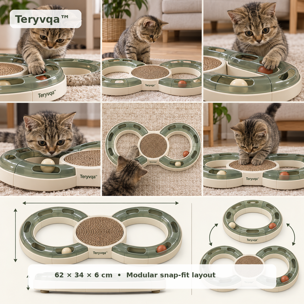 teryvq™ LoopCraft Modular Track Ball Game Center