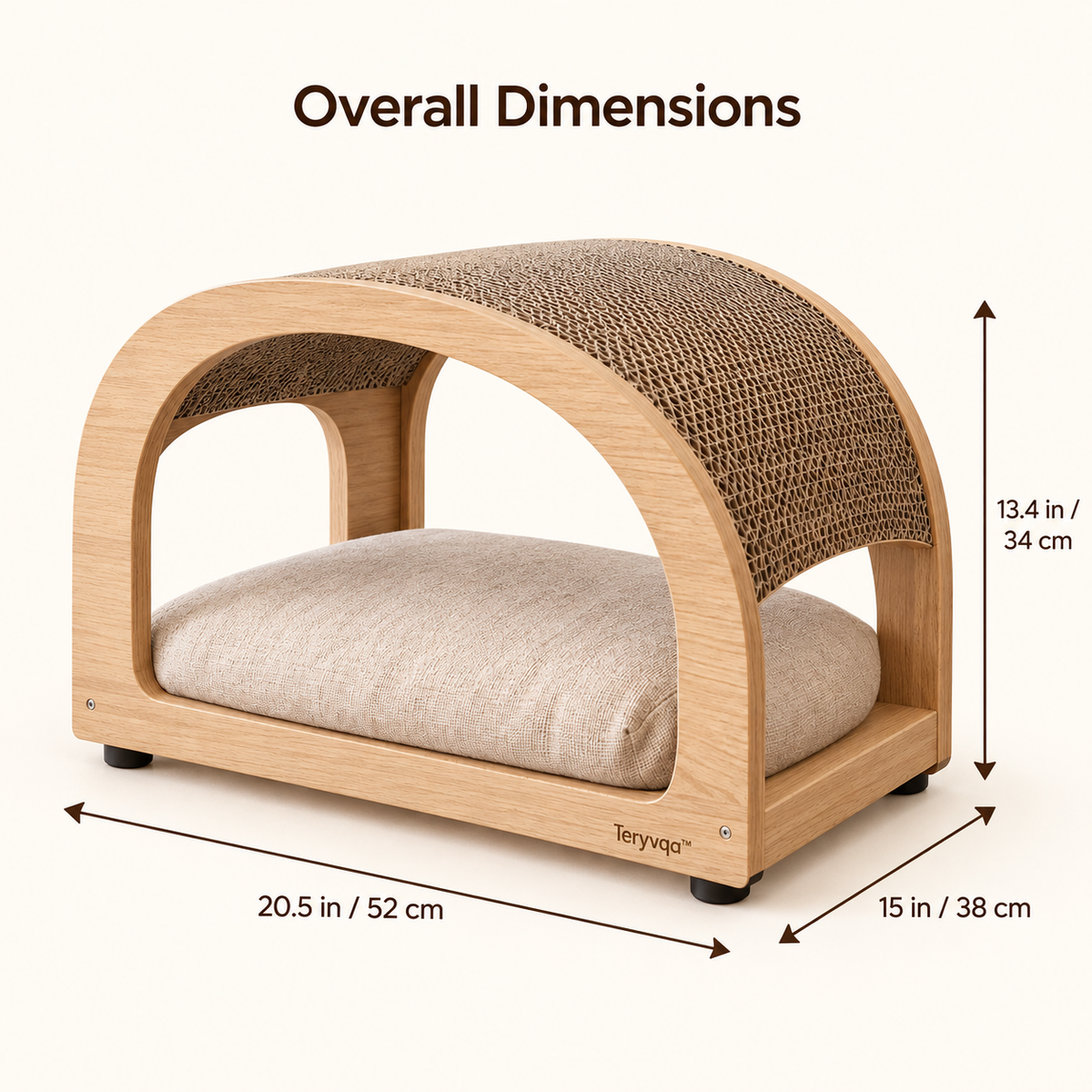 teryvq™ HavenArc Cat Scratch House & Resting Den