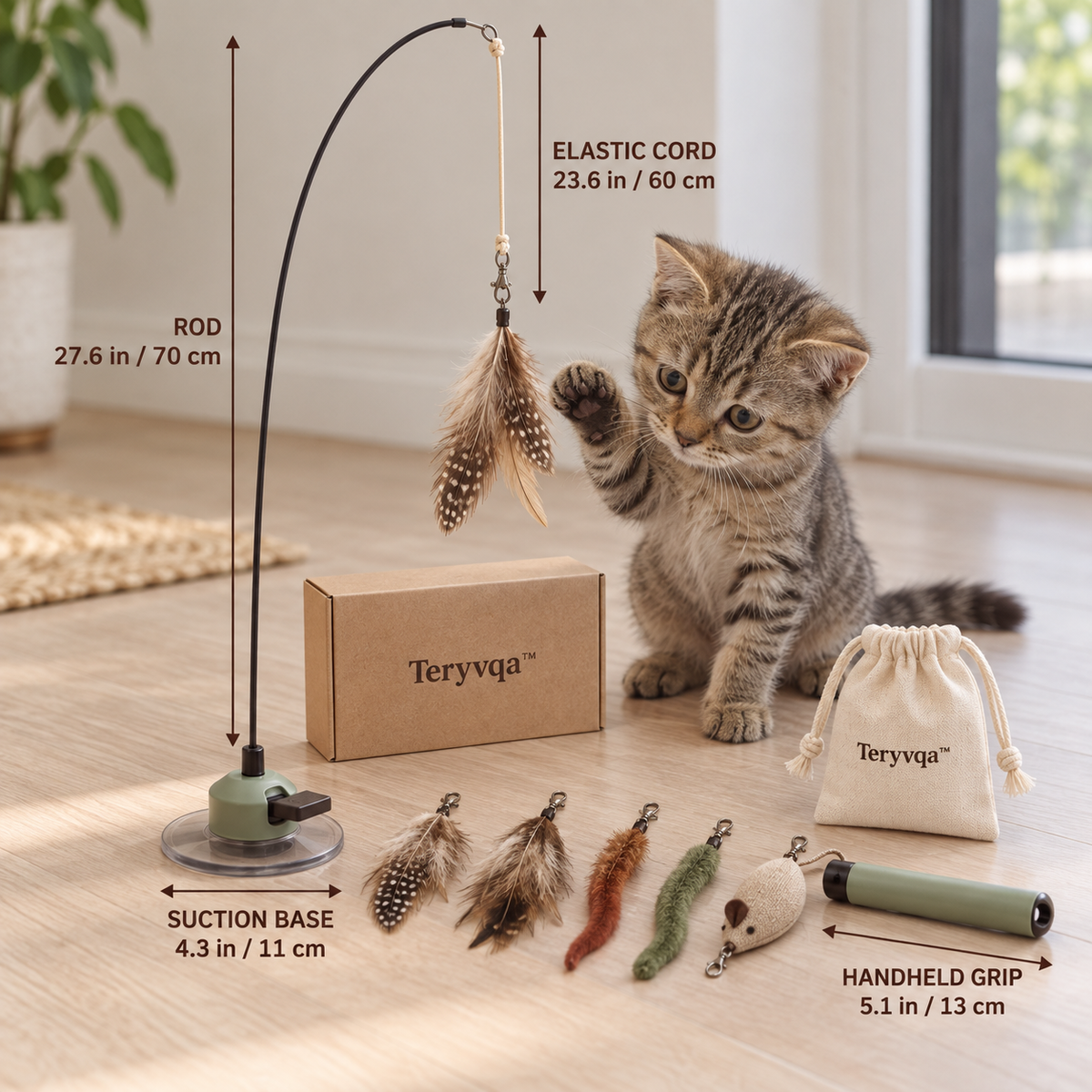 teryvq™ BouncePerch Suction Elastic Teaser Set
