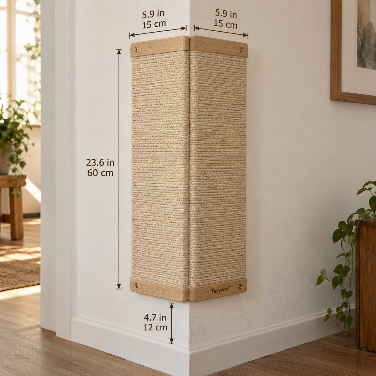 teryvq™ CornerClimb Wall-Corner Sisal Scratcher Set